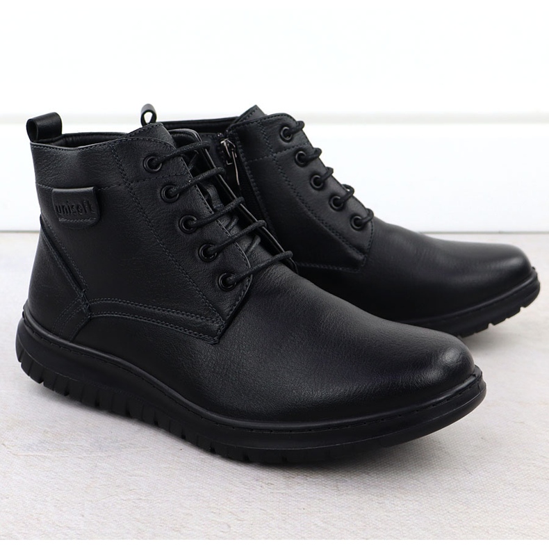 Botas masculinas Black isolado Unisoft 24MN16-7515 2 Botas masculinas Black isolado Unisoft 24MN16-7515 2