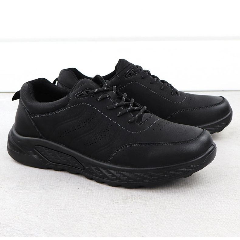 Sapatos masculinos Black UNISOFT 25MN16-9274 2