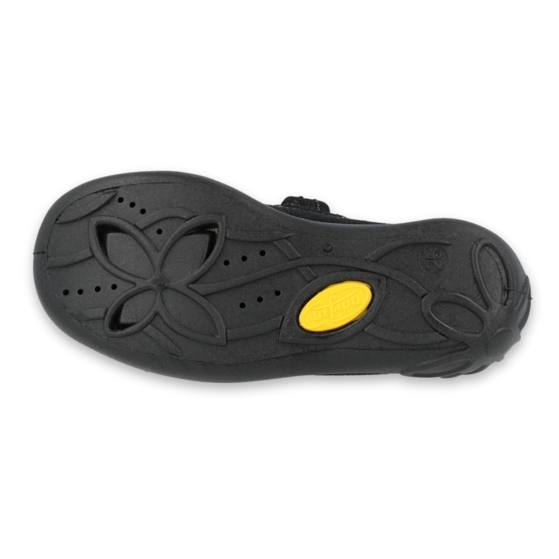 Ballerinas infantis de Befado 114x240 com um arco nas lantejoulas preto 4