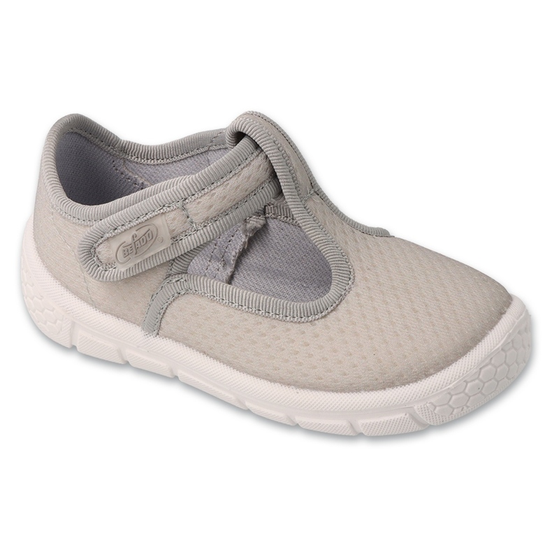 Chinelos infantis Befado com velcro, cinza 629P004 Soft-B 1 Chinelos infantis Befado com velcro, cinza 629P004 Soft-B 1