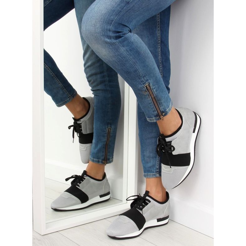 Tênis esportivo cinza 16-515 cinza preto 1