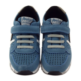 American Club Incrustação de couro americano ADI sports cinza azul preto branco 4