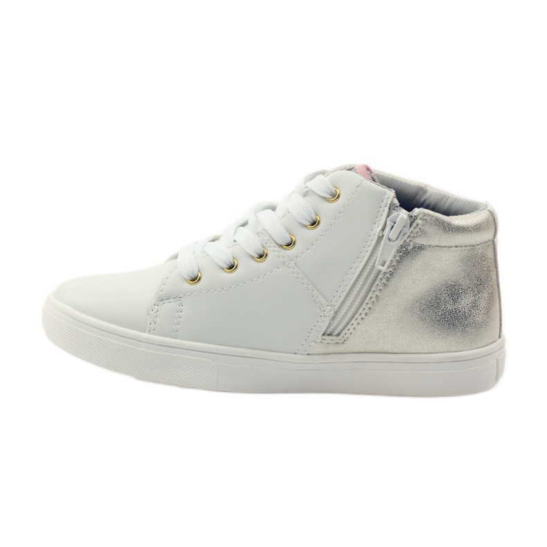 American Club Botins Athletic American com palmilha em pele amarelo branco 2