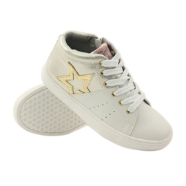 American Club Botins Athletic American com palmilha em pele amarelo branco 3