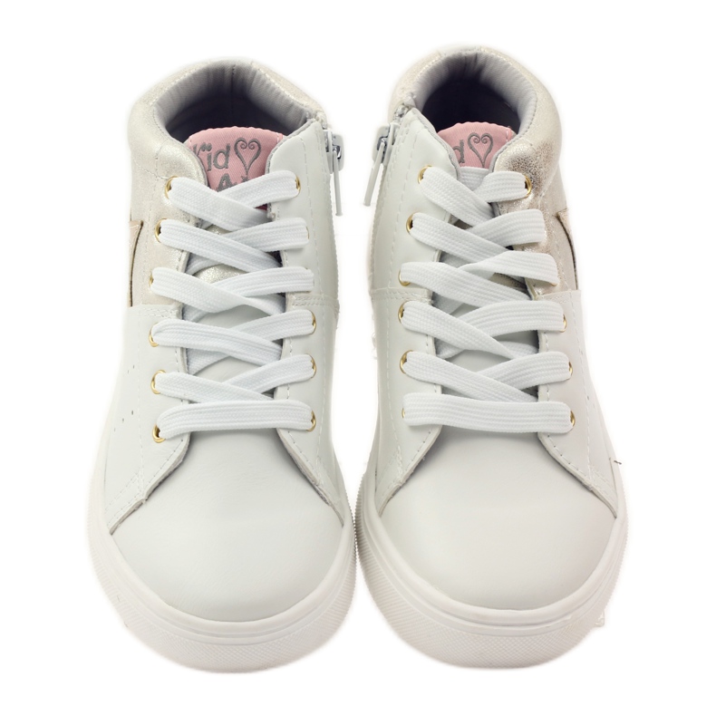 American Club Botins Athletic American com palmilha em pele amarelo branco 4