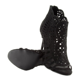 Botas pretas biqueira aberta M286 Preto 2