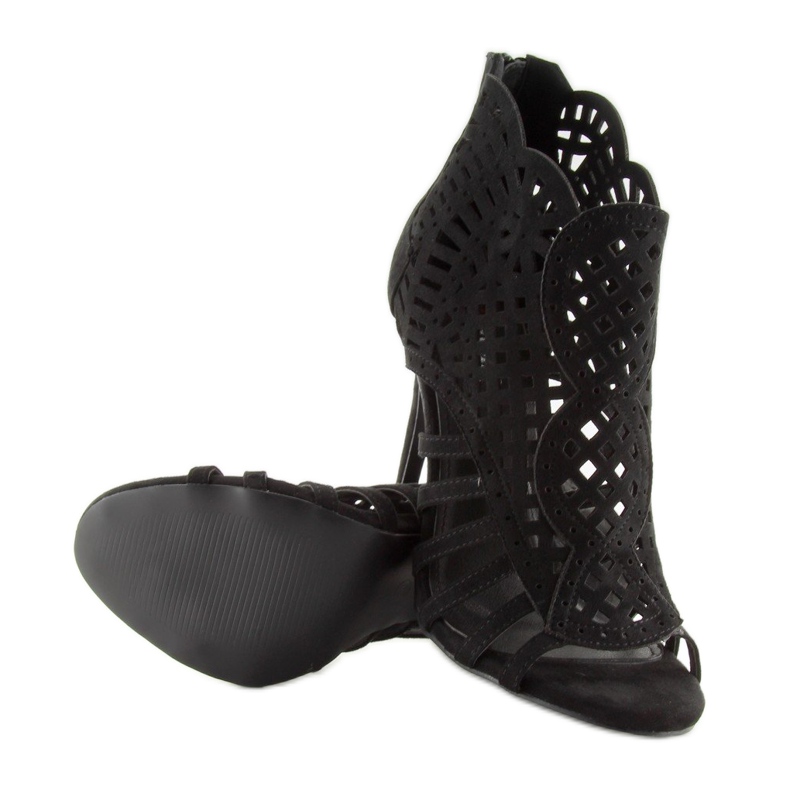 Botas pretas biqueira aberta M286 Preto 2