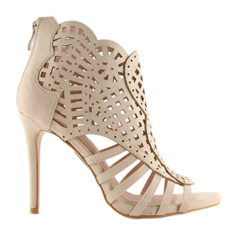 Botas de biqueira aberta bege M286 bege 1