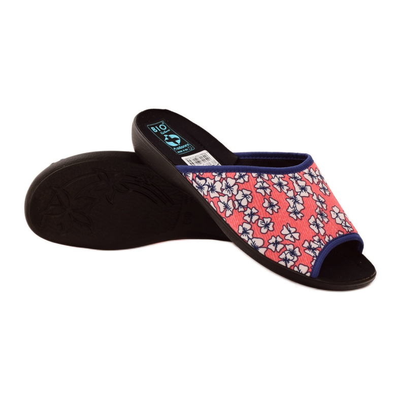 Adanex Chinelos floridos coral claro G1 / 2 branco multicolorido rosa 3