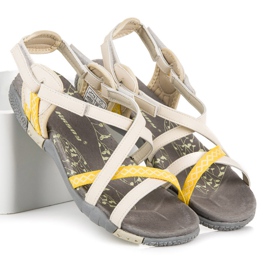 Hasby sandálias esportivas de velcro marrom 1