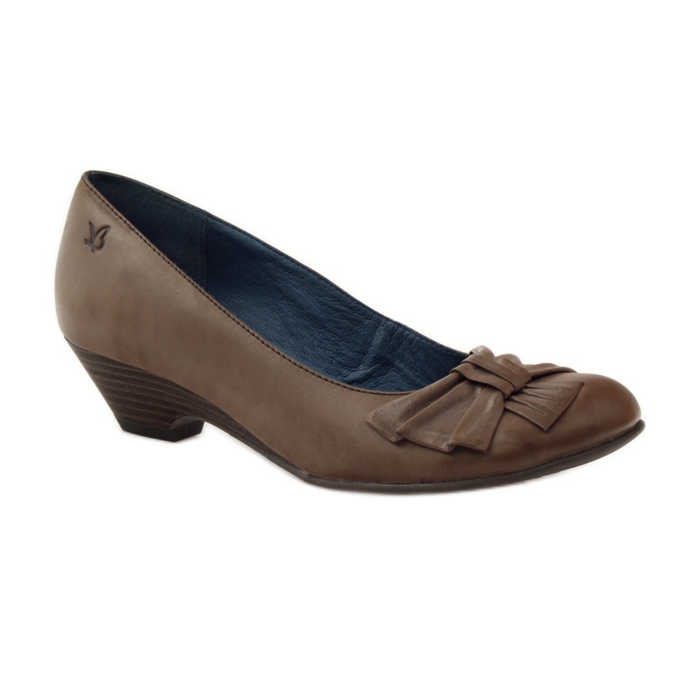Sapatos femininos com laço Caprice 22307 marrom multicolorido 1