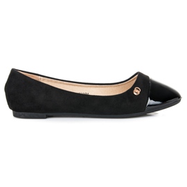 Seastar Bailarinas com bico envernizado preto 1