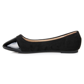 Seastar Bailarinas com bico envernizado preto 2