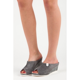 Vinceza Chinelos de cunha cinza 1