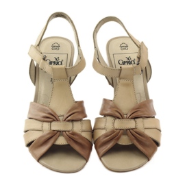 Sandálias Caprice sapatos de mulher 28205 castanho 4