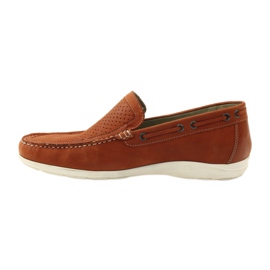 Sapatos de homem mocassins Caprice 14650 castanho laranja 2