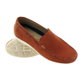 Sapatos de homem mocassins Caprice 14650 castanho laranja 3