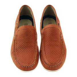 Sapatos de homem mocassins Caprice 14650 castanho laranja 4