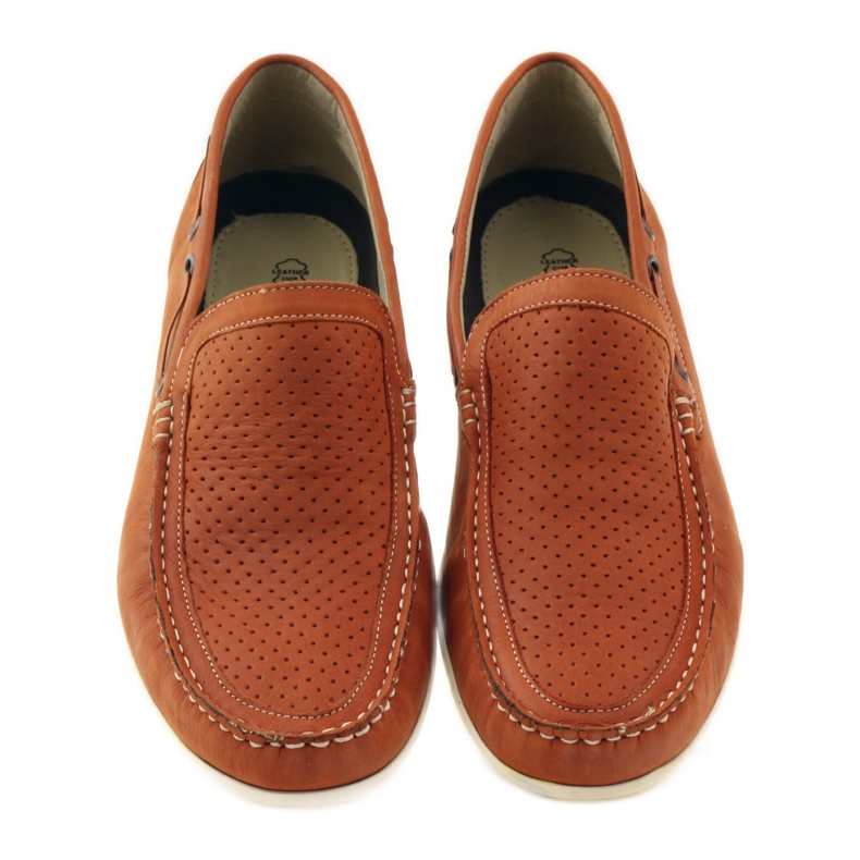 Sapatos de homem mocassins Caprice 14650 castanho marrom laranja 4
