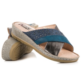 Kylie Chinelos casuais azul 1