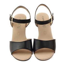Sapatos de mulher Caprice sandálias de couro 28213 preto 4