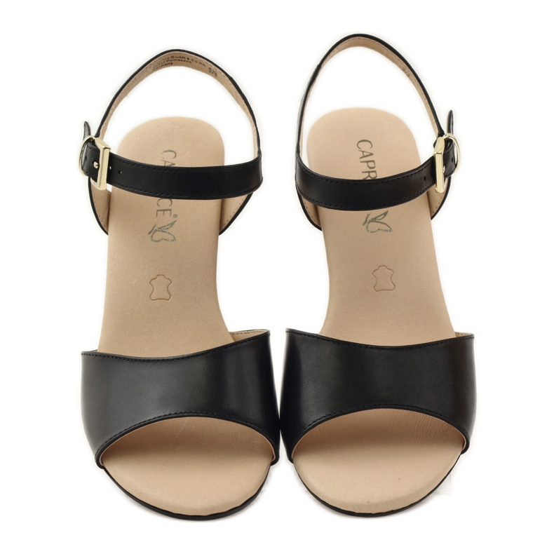 Sapatos de mulher Caprice sandálias de couro 28213 preto 4