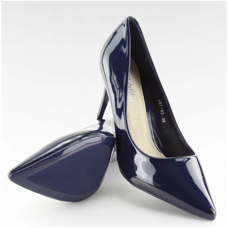 Sapatos de senhora azul marinho LEI-83 Blue azul-marinho 2