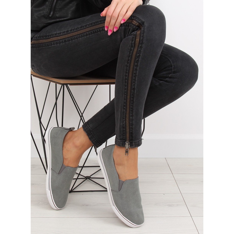 Tênis slipony cinza XL07P D.GRAY 1