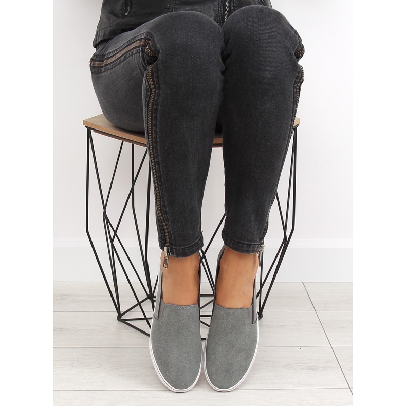 Tênis slipony cinza XL07P D.GRAY 2