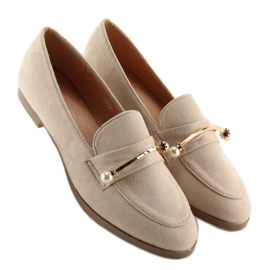 Mocassins femininos bege T315P Nude 1