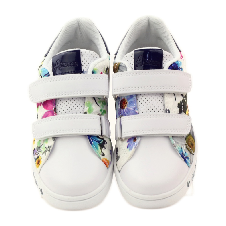 American Club tênis americano com palmilha de couro multicolorido branco 4