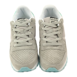 American Club sapatos esportivos de couro americano 6506 cinza multicolorido 4