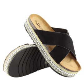 Chinelos pretos de mulher preta CK15P preto 1