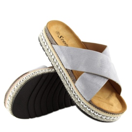 Cinza Chinelos de mulher cinza CK15P cinza 1