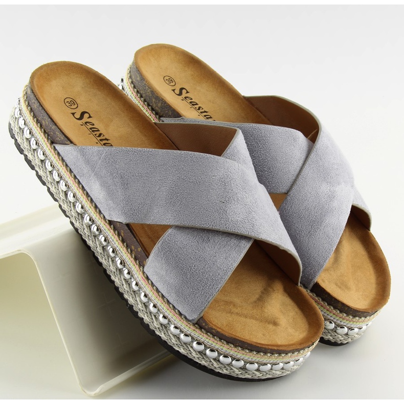 Cinza Chinelos de mulher cinza CK15P cinza 2