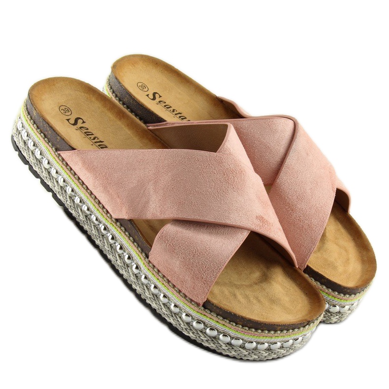 Chinelos rosa de mulher rosa CK15P rosa 2