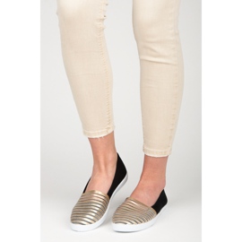 Mckeylor tênis preto e dourado amarelo 2