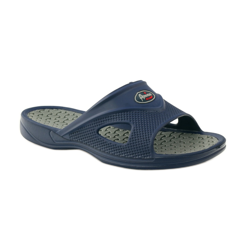 American Club Chinelos de piscina de espuma para homem American gr azul marinho 1