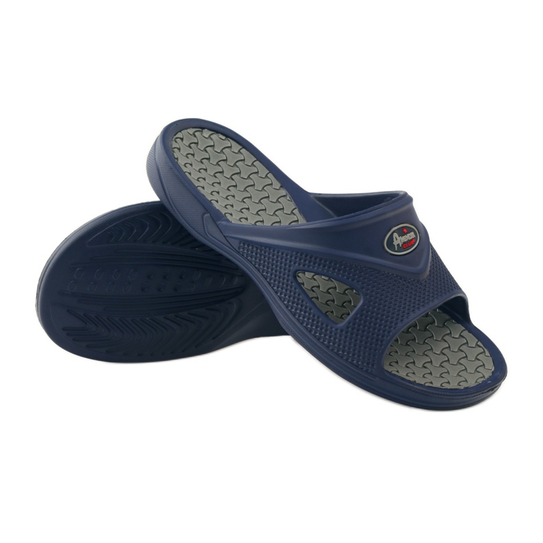 American Club Chinelos de piscina de espuma para homem American gr azul marinho 3