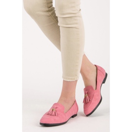 Vices Mocassins com franjas rosa 2