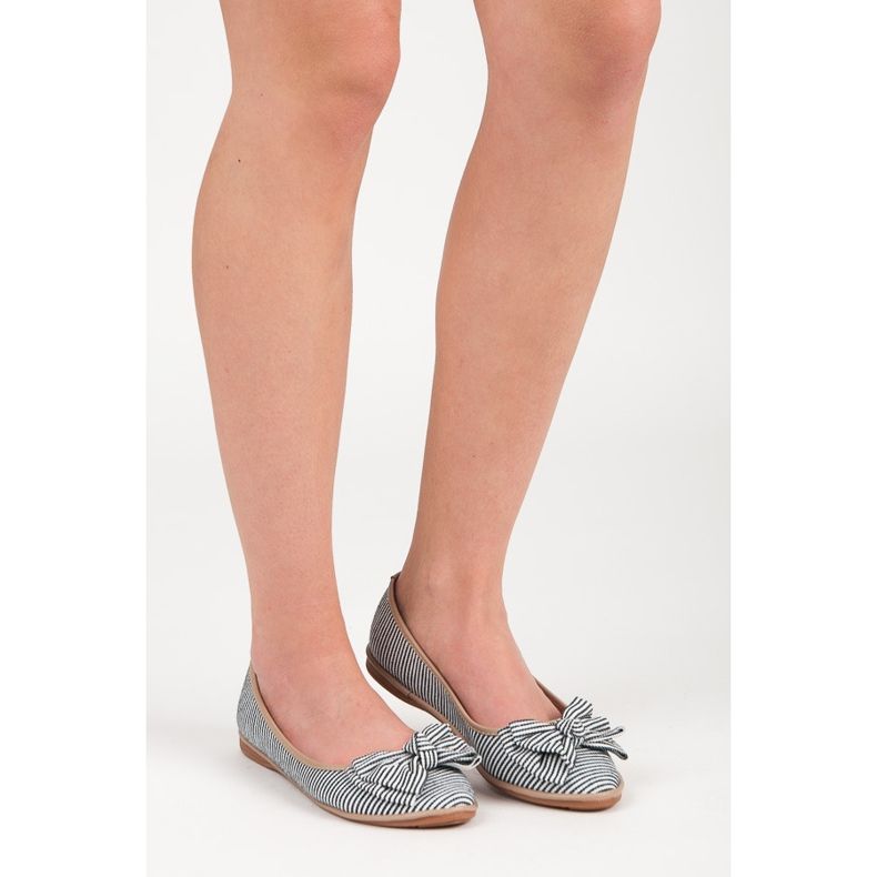 Seastar Bailarinas com nervuras com laço preto 1
