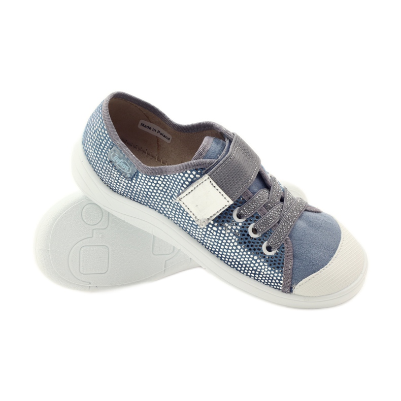 Tênis Befado 251y088 Tênis Tênis cinza azul branco 3
