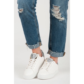 Vices Tênis de coração branco cinza 2