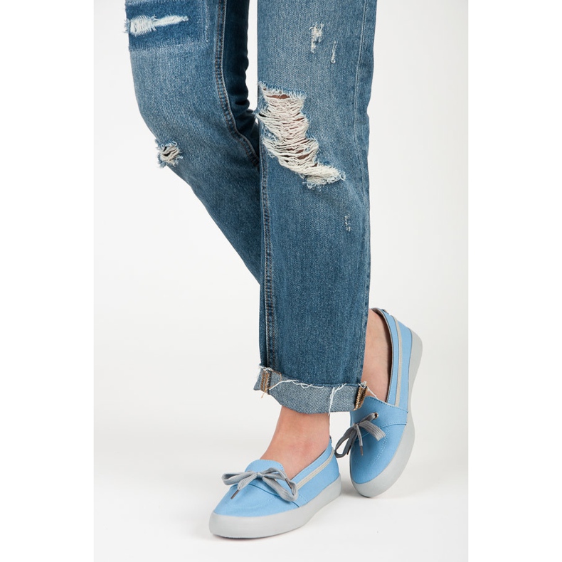 Seastar Tênis azul sem salto cinza 1