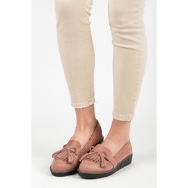 Seastar Mocassins com franjas rosa 2