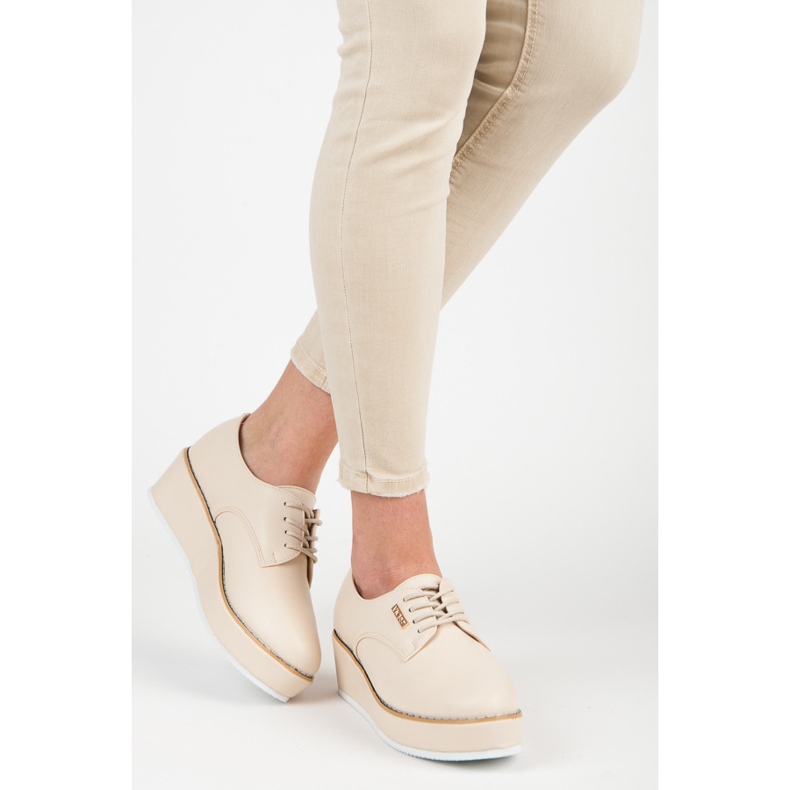 Vices Tornos de sapatos de cunha amarrados castanho 2 Vices Tornos de sapatos de cunha amarrados castanho 2