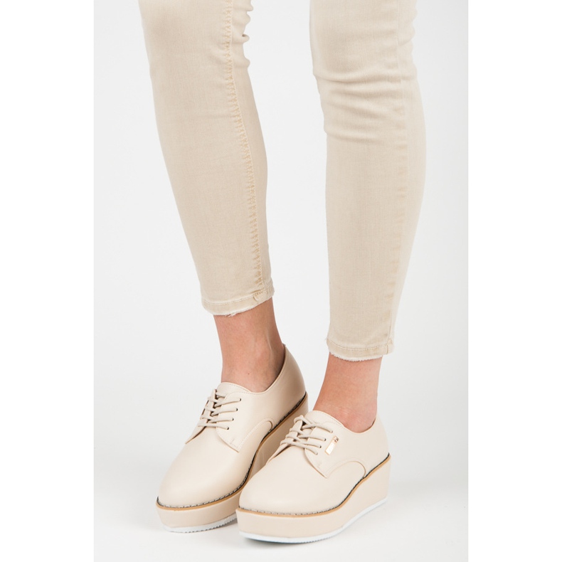 Vices Tornos de sapatos de cunha amarrados castanho 1 Vices Tornos de sapatos de cunha amarrados castanho 1