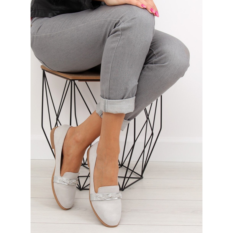 Mocassim cinza para mulher cinza H8-110 cinza 2