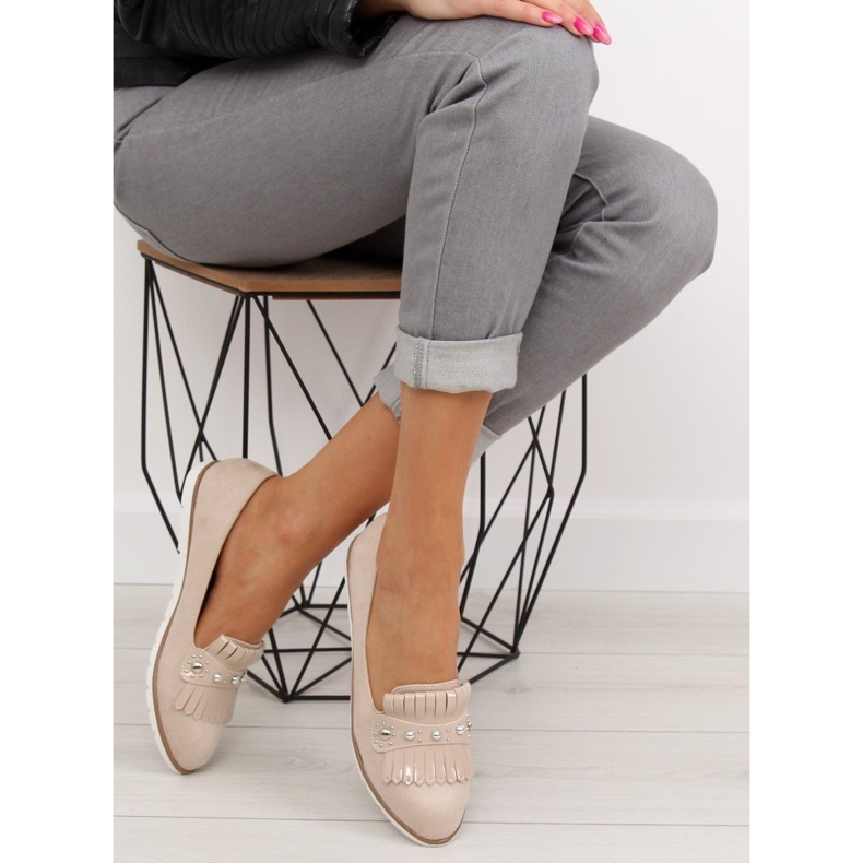 Mocassins femininos bege DM30P Bege 2