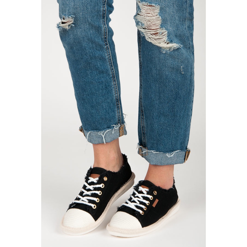 Seastar Alpargatas com cadarço preto 1